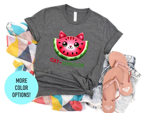 Cat-Ermelon Funny Shirt, Womens Cat Shirt, Cat Lovers Gift, Birthday Gift Shirt, Cute Cats Shirt, Funny Kitten Shirt, Funny Shirts